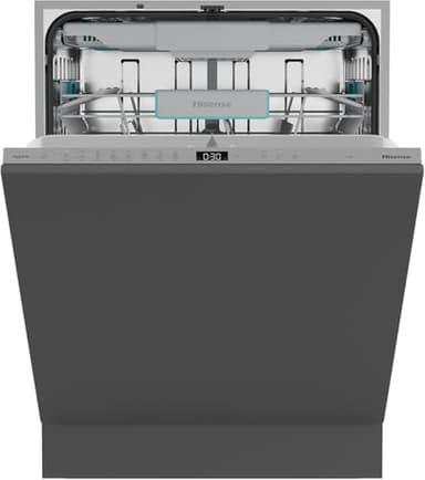Hisense HV16A Lavastoviglie da Incasso, 16 Coperti, Terzo Cesto Flessibile, 8 Programmi, Motore Inverter Silenzioso, Intensive Clean Zone, Touch Control, 43 dB, Classe A