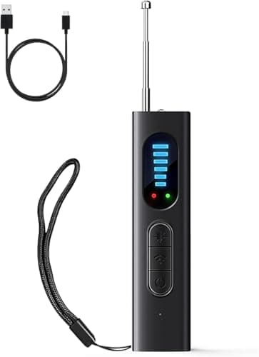 Diseleri Rilevatore Microspie Professionale - Rilevatore Cimici e Microspie con Scansione GPS, Telecamere Nascoste e Dispositivi per Casa, Hotel, Ufficio | Sicurezza Antispia