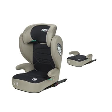 NANIA Bogota, Seggiolino auto 2 in 1, isofix, i-Size, Gruppo 2/3, 100-150 cm, da 4 a 12 anni, protezione laterale, Poggiatesta a 9 Livelli, Fissaggio Isofix o cintura,non reclinabile