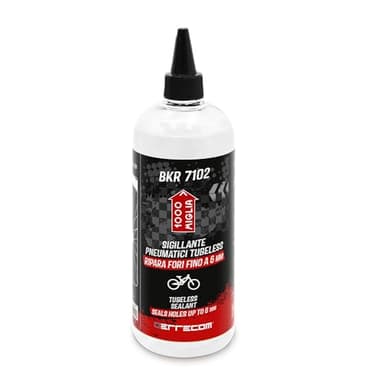 Errecom 1000 Miglia BKR 7102 Liquido Sigillante Tubeless Bici, Formula in Lattice Sintetico Ultraleggero per Forature fino a 6 mm, Rimovibile con acqua, Refill 1 L