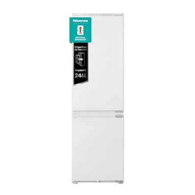 Hisense Rib312F4Awe Frigorifero Combinato Da Incasso, Tecnologia No Frost, Capacità 246 L, Illuminazione Led, Display Elettronico Per Controllo Temperatura, Bianco, ‎54.5 x 54 x 177.2 cm, 57 Kg