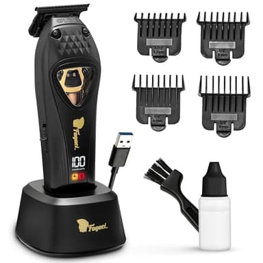 Fagaci Macchinetta per Capelli Professionale Zero Gap, Trimmer Barba Lame DLC ad Alta Affilatura Tagliacapelli Professionale, Motore Vector ad Alta Coppia Rasoio Capelli Uomo 0mm, Tagliacapelli a Zero