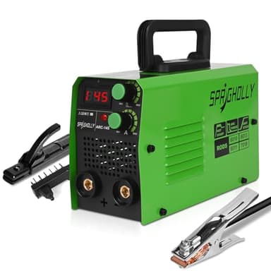 SPRIGHOLLY 2 IN 1 Mini Saldatrice Inverter 145A,con la funzione ARC LIFT TIG, dotato di tecnologia IGBT e display digitale LED, adatto per uso domestico e DIY, Saldatrice Elettrodo ARC-145
