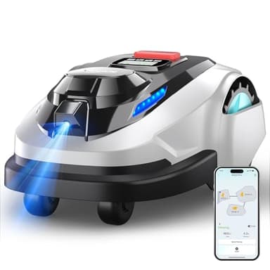 YARDCARE N1600PRO Robot tagliaerba senza filo perimetrale con RTK e visione AI, ideale per giardini complessi fino a 1600 m²,con sistema di taglio ordinato, gestione delle zone e controllo tramite app