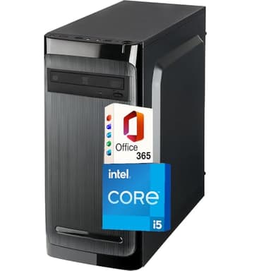 PC Fisso Desktop NUOVO pronto all'uso • Intel core i5-4th • 16GB RAM DDR3 • 256GB SSD + 512GB HDD • Windows 11 Pro • Office 365 • WiFi • DVD • Ideale per ufficio, casa e studio • Garanzia 2 anni