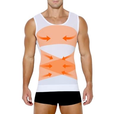 Casey Kevin Compressione Uomo Shapewear Canotta Contenitiva Snellente Intimo Modellante Dimagrante Fascia Pancia Sportivo Fitness Canottiera Canottiere Intimo Elasticizzato