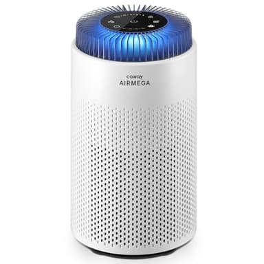 COWAY Purificatore d'Aria per Camera da Letto, Casa e Piccoli Spazi, Ideale per Allergie, Polvere, Pollini,Peli Animali e Odori,Ultra Silenzioso 18,4 dB, Alte Prestazioni CADR 120,1 m³/h (Airmega 50)