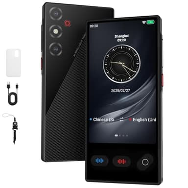 VXVMN Traduttore Vocale Istantaneo Multilingue per 148 Lingue Online e 19 Offline (Italiano Offline), Traduttore Simultaneo Vocale Traduzione di Foto Supporta WiFi/Bluetooth con Batteria da 1500 mAh