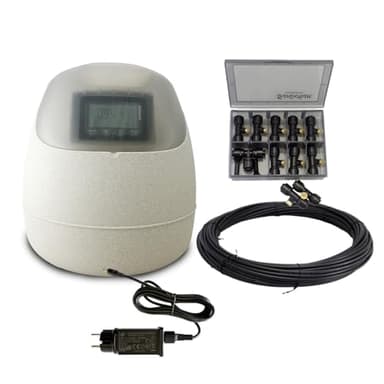Sandokan, Automizer Elettrico, Nebulizzatore Antizanzare Giardino Da Esterno Automatico, Kit Disinfestazione Fai da Te con Serbatoio 20L Copertura 300mq Espandibile fino a 1000 mq. Fatto in Italia