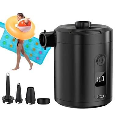 Pompa elettrica per gonfiabili - Pompa d'aria portatile per gonfiabili | Batteria elettrica da 5200 mAh 4000PA Deflatatore a gonfiaggio rapido per viaggio su strada Garage Home Home Home optimi