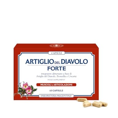 Erboristeria Magentina ARTIGLIO DEL DIAVOLO FORTE CAPSULE - 60 capsule con Boswellia e Uncaria per Dolori Articolari e Mobilità Articolazioni