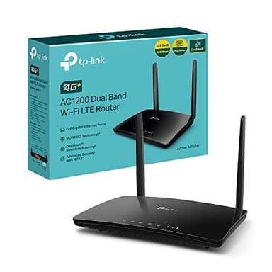 TP-Link Archer MR550 4G+ Cat6 300Mbps Router, Wi-Fi AC1200 Dual Band, 4g Router with Sim, Nano SIM, Gigabit LAN/WAN Port, MU-MIMO, No Configuration, TP-Link OneMesh Technology