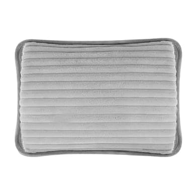 LEIVESTE-Borsa Acqua Calda Elettrica in Velluto, Scaldino Elettrico Ricaricabile Morbido per Mani e Corpo –,Boule Acqua Calda per Dolori Mestruali, Inverno e Relax (Grigio)