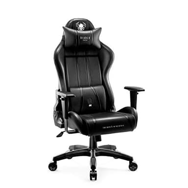 DIABLO Sedia Gaming Ergonomica X-One 2.0 | Poltrona Gaming con Braccioli Regolabili, Supporto Lombare, Funzione di Inclinazione | Sedia Gamer, Gaming Chair 136 kg | Normal (L) | Nero