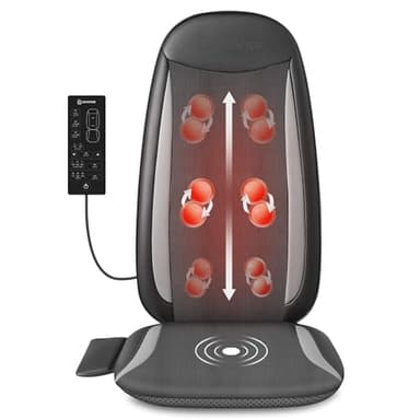 COMFIER Sedile Massaggiante, Shiatsu Coprisedile Cuscino Massaggiante Schiena, Sedile Massaggiante Schiena e Collo con Funzione Riscaldante, Relax per Tutta la Schiena, Adatto per l'Ufficio, Regalo