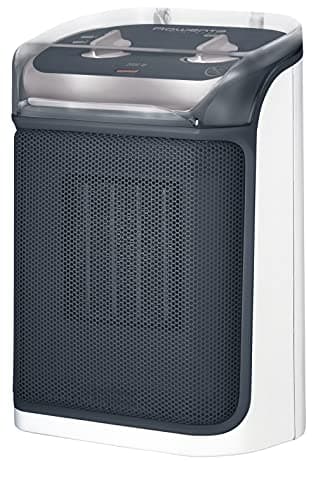Rowenta SO9281 Mini Excel Aqua, termoventilatore, due velocità, silenziosità 50 dBa, design compatto, Grigio/Bianco