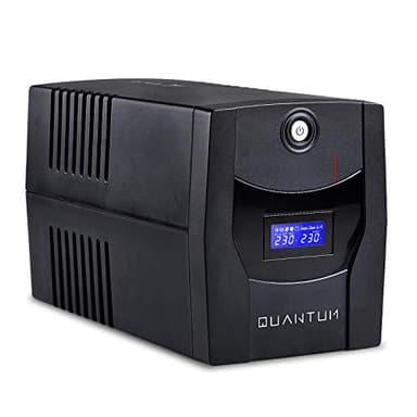 EPYC® QUANTUM - UPS per Computer, Potenza 1500VA/900Watt, Gruppo di Continuità per PC, Tecnologia Line Interactive, AVR, 5 Uscite (2x Schuko + 3x IEC), Display LCD, UPS 1500VA, Massime Autonomie