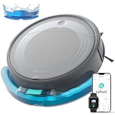 Lefant M310 Ultra Robot Aspirapolvere Lavapavimenti con Mappatura, 6000Pa, Navigazione ToF PSD 190°, 170 Min, Controllo APP/WiFi, 3-in-1, Ideale per Peli Animali e Pavimenti Duri, Grigio