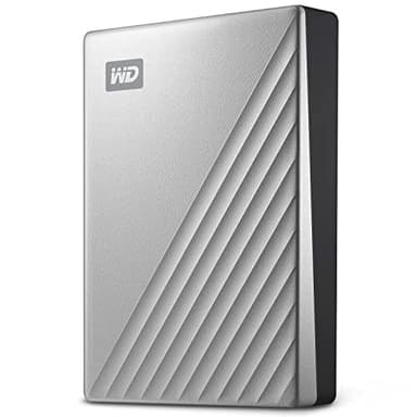 WD 2TB My Passport Ultra Hard Disk Esterno Portatile, USB-C, USB 3.2 Gen 1/USB 3.0, Protezion con password, Software per la gestion e il backup, Formatto per Windows, Argento