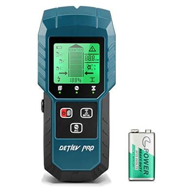 DETLEV PRO 5 in 1 Rilevatore Digitale Tubi e Cavi CA Elettrici, LCD Schermo, Avviso Sonoro, Legna/Metallo/Magnetico o No