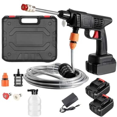 Cecaro Group – Idropulitrice Portatile a Doppia Batteria 48V Max | 90 Bar di Pressione con Ugello Multispruzzo 6 in 1