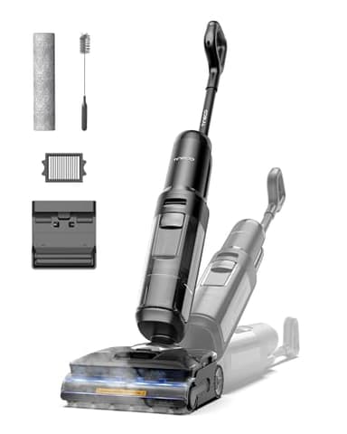 Tineco FLOOR ONE S7 Stretch Steam Lavapavimenti Aspirapolvere a Vapore Senza Fili, 140℃ HyperSteam, 180° Posizione Piana, Design Anti-Ingroppamento, Auto-pulizia FlashDry, Fino a 80 min di autonomia