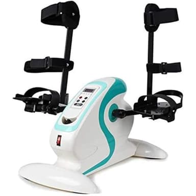 ZHNANDAMAI Ciclo di Esercizio Motorizzato/Bici per Portatori di Handicap E Disabili, Pedaliera Elettrica con Staffa di Protezione per Le Gambe per Anziani