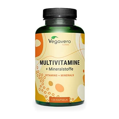 MULTIVITAMINICO Multiminerale Vegavero® | L’UNICO SENZA ADDITIVI | Con Vitamine e Minerali di Qualità | Integratore per Difese Immunitarie e Stanchezza per Uomo e Donna | Vegan