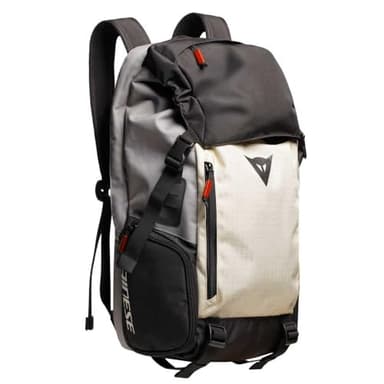 Dainese - D-Clutch Explorer - Zaino Moto in Tessuto da 21L per Utilizzo Quotidiano, Pratico, Capiente e Versatile, con Scomparto per Computer, Bianco Peyote, 21 Litri