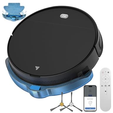 Yigars 2026 Robot Aspirapolvere Lavapavimenti 2in1 Robot Aspirapolvere con Fino a 4500Pa 120 Minuti 7,8cm Ultra Sottile App/Alexa Anti-groviglio Ideale per Pulizia Domestica/Peli Animali-Nero