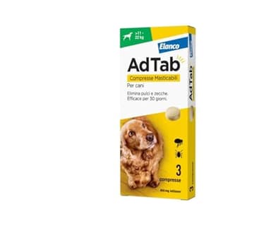 AdTab Compresse Masticabili per cani da 11-22 Kg - 3 compresse