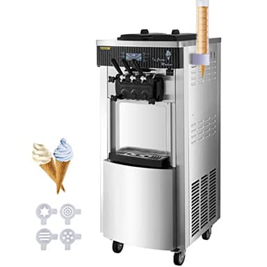 VEVOR Macchina del Gelato Soft Professionale 2200W, Ice Cream Maker 20-28L / 5.3-7.4 Gallon per Ora, Macchina Gelato Professionale 220V, Macchina del Gelato Soft