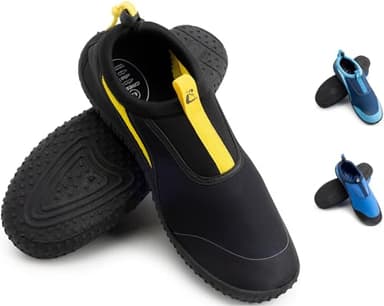 Cressi Coco Shoes - Scarpa Sportiva Ideata per Sport Acquatici, Shoes Nero/Giallo 43, Adulti Unisex