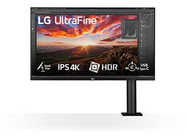 LG 32UN880K Monitor 32" Ultra HD 4K Ergo, IPS, 3840x2160, HDR 10, DCI-P3 95%, stand Ergo regolabile in ogni direzione, Speaker Stereo 10W, USB-C, USB 3.0, Uscita Cuffie, Flicker Safe, Nero