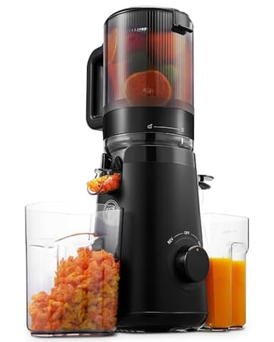 TUUMIIST Estrattore Frutta e Verdura 135mm, 1,8L Estrattore di Succo, Centrifuga Frutta e Verdura, 99% Nutrienti Preservati, Senza BPA, Nero