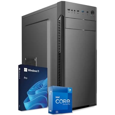 PC Fisso Completo - Computer Desktop Intel Core i7-8700 • RAM 16GB DDR4 • SSD 500GB • Grafica Integrata Intel UHD 630 • Wi-Fi AC e Bluetooth • HDMI • USB 3.2 • Windows 11 Pro • Pronto all'Uso