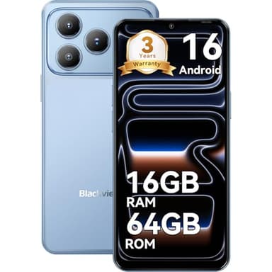 Blackview WAVE 7C Smartphone Offerta Android 16, 32MP+13MP 6.56", 16GB+64GB/2TB TF Cellulari, Telefono Cellulare Offerta 5000mAh/3.5mm/IP54 4G/WiFi 5G/Face ID/3 Slot Eer Carte,3 Anni Garanzia