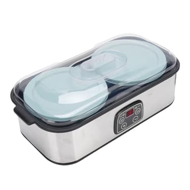 VELATEMOR Macchina per Yogurt 2L con Controllo Automatico e Temp, Macchina per Yogurt Greco, Timer 48H e Barattoli di Vetro Facili da Pulire, per Gelato Fatto in Casa (Plug 220v)