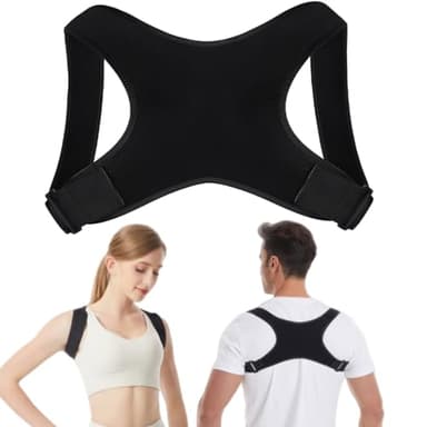 1 Pezzi Correttore Posturale, Correttore Posturale Spalle Schiena Donna Uomo, Fascia Posturale Spalle e Schiena Traspirante Regolabile, Schiena Dritta, Alleviare il Dolore al Collo