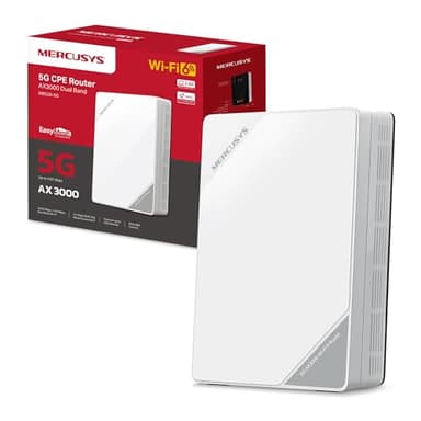 Mercusys TP-Link MB520-5G Router 5G con Sim, WiFi 6 Dual-Band AX3000Mbps, 2402 Mbps in 5 GHz+574 Mbps in 2.4 GHz, Porta LAN/WAN 2.5Gbps, VPN, Connetti fino a 256 Dispositivi, Plug&Play, App Controllo