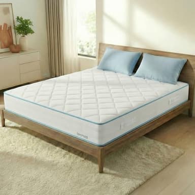 Sleephome Materasso 120x190 h 20 cm Molle Insacchettate e Memory Lite Vaniglia – Ortopedico con Sistema Dinamico, Antiacaro Traspirante - Made in Italy