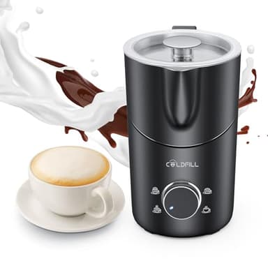 Montalatte Elettrico - Cappuccinatore Elettrico 8 in 1, 400ml Schiumalatte Elettrico per Cappuccino/Latte Macchiato, Latte Vegetale, Lavabile in Lavastoviglie