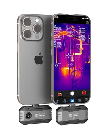 Telecamera termica Thermal Master P1 per iPhone 15/16 e Android | Fotocamera a infrarossi con risoluzione IR X³ 320x240, -20℃-600℃ | Ispezione domestica con zoom 15x