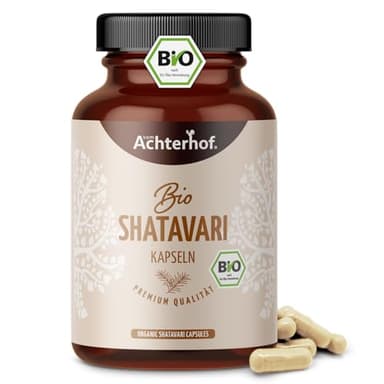 Capsule di Shatavari biologica 160 pezzi | 500 mg per capsula | polvere fine di Shatavari in qualità biologica | Ayurveda per donne | vegano | vom Achterhof