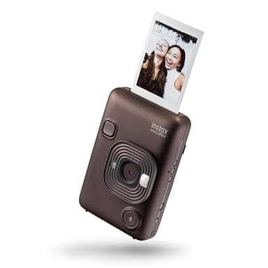 Fujifilm INSTAX mini LiPlay Deep Bronze - Fotocamera Istantanea Ibrida, Stampante per Smartphone, Controllo da Remoto, Funzione Sound per Aggiungere Suoni alle Foto, Dimensioni Stampa 86 mm x 54 mm