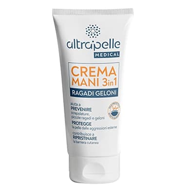 Altrapelle - Crema Mani 3in1, Previene, Protegge e Ripristina, Contrasta Ragadi e Geloni, Ideale per Periodi Freddi, Formula Nutriente, Ingredienti Naturali, Non Unge, 50ml