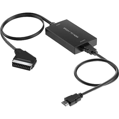 AIFHDAUF Adattatore Scart a HDMI, Convertitore da Scart a HDMI con cavo HDMI, Video Audio Adapter per Sky/DVD/STB zur Anzeige auf HDTVs