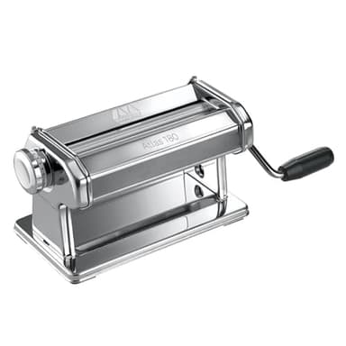 Marcato Atlas 180, Macchina per la Pasta, Pasta Maker, Tirapasta, Sfogliatrice Extra Large, 10 diversi Spessori, Acciaio Cromato, Compatibile con 12 Accessori per Formati Extra, AT-180-ROL