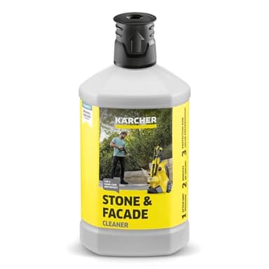 Kärcher 62957650 Detergente per pietra e facciate, 1 litro, Black, Stone Cleaner