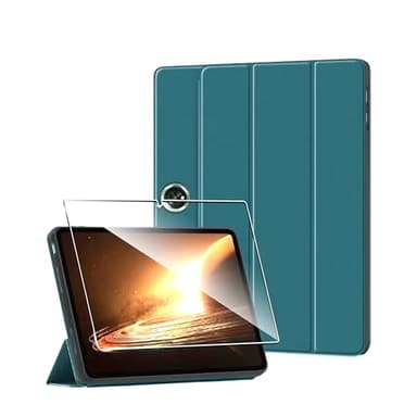 Rojeuinn Cover per Oneplus Pad Lite/OPPO Pad SE 11" 2025 custodie +1 Pezzi Vetro Temperato,Gomma Protezione Protettivo,Ultra Sottile Antiurto Anti-Graffio TPU Flessibile Case -Verde